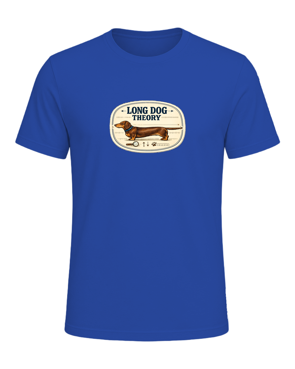 A clever vintage field-note dachshund tee for believers in LONG DOG THEORY. — True Royal
