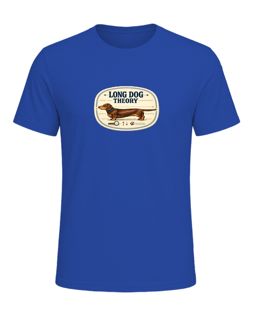 A clever vintage field-note dachshund tee for believers in LONG DOG THEORY. — True Royal