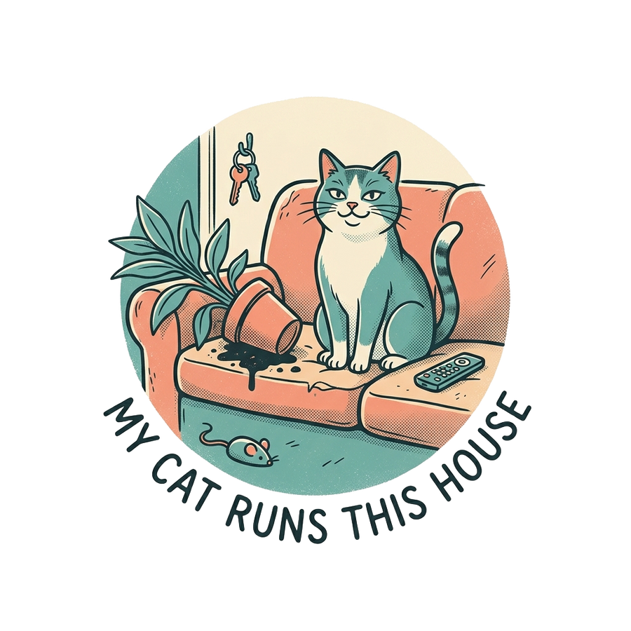 Cat Lover Humor T-Shirt — My Cat Runs This House