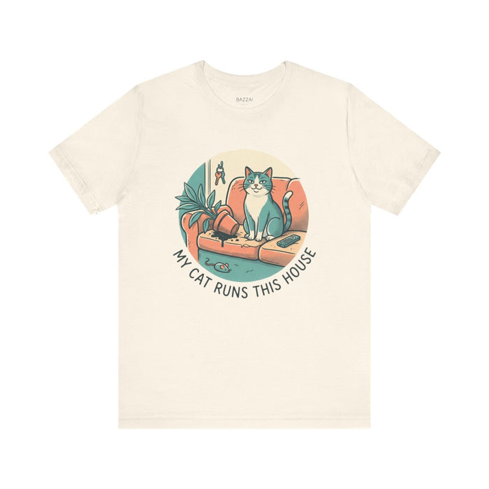 Cat Lover Humor T-Shirt — My Cat Runs This House