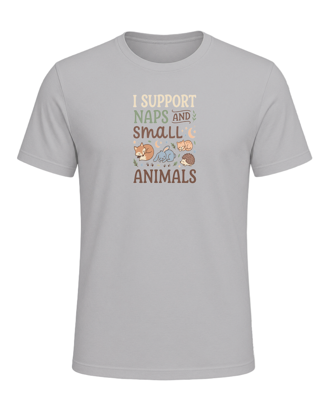 I SUPPORT NAPS AND SMALL ANIMALS — Athletic Heather