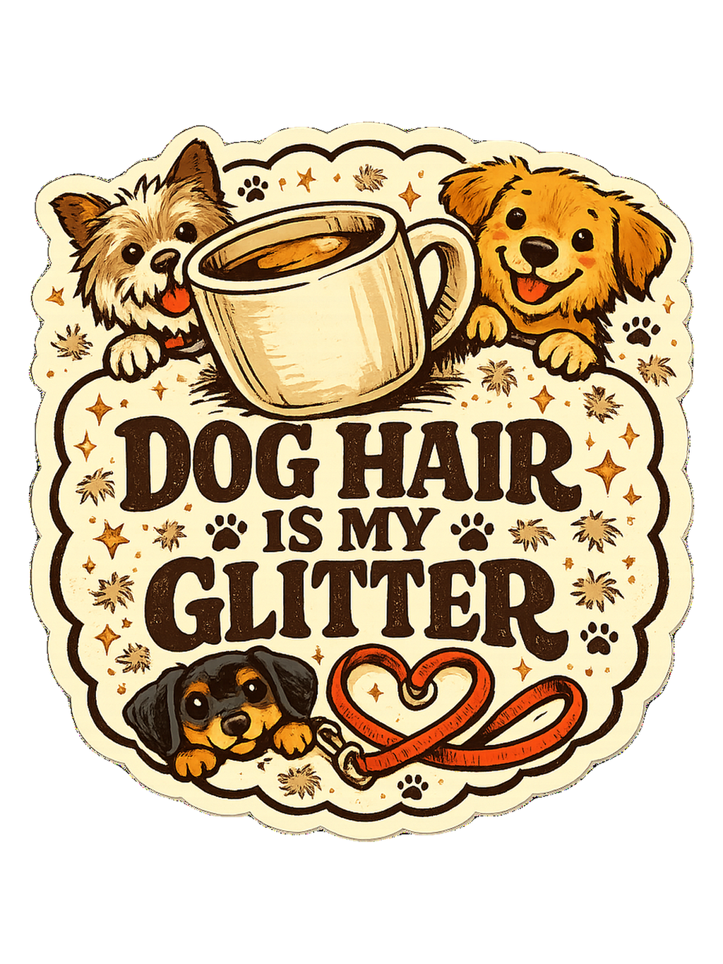 A cozy funny dog mom tee for anyone who treats pet hair like part of the outfit.