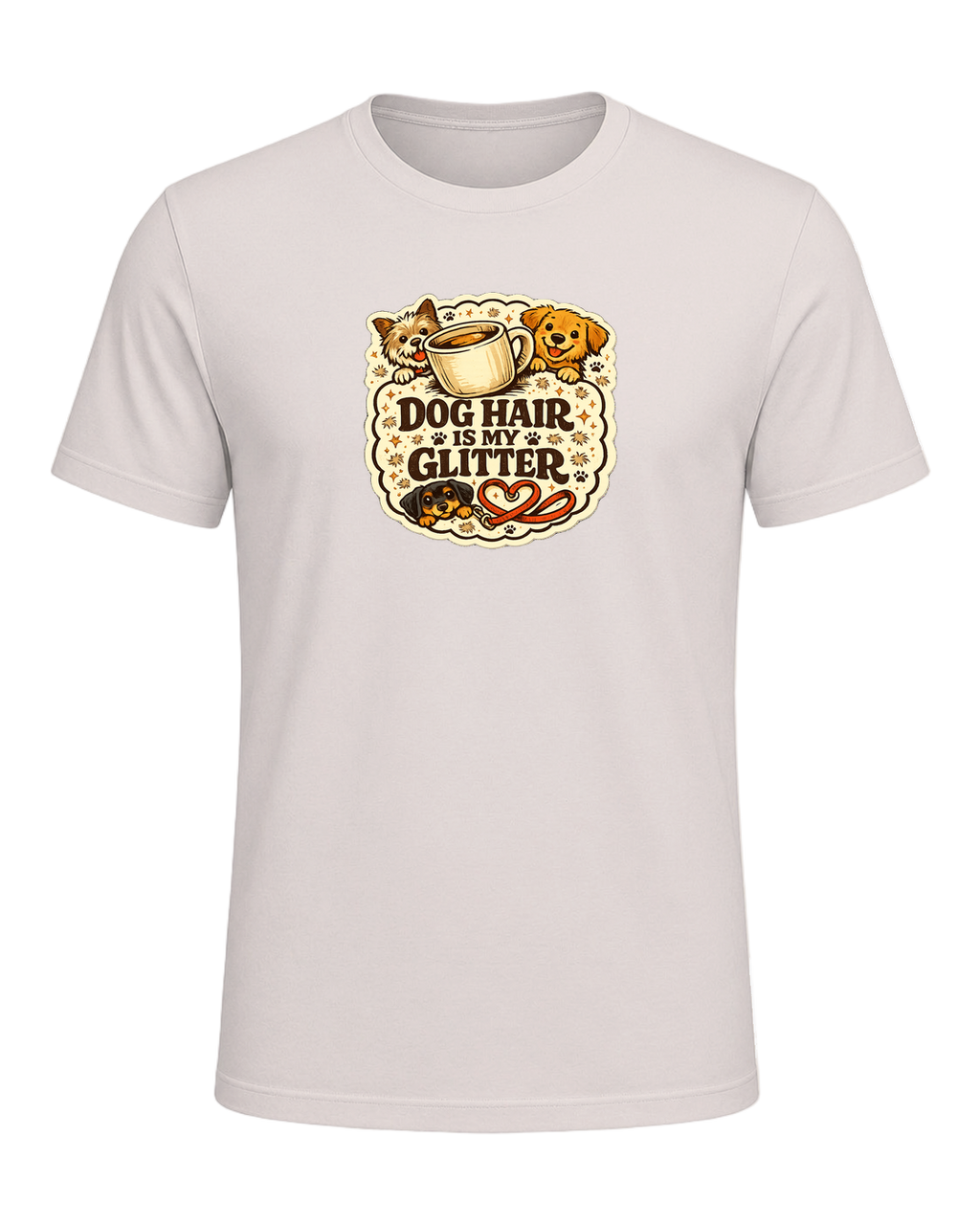 A cozy funny dog mom tee for anyone who treats pet hair like part of the outfit. — Heather Dust