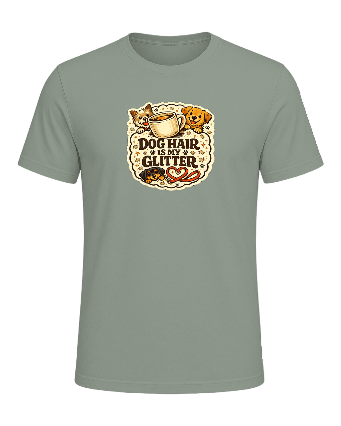A cozy funny dog mom tee for anyone who treats pet hair like part of the outfit. — Sage