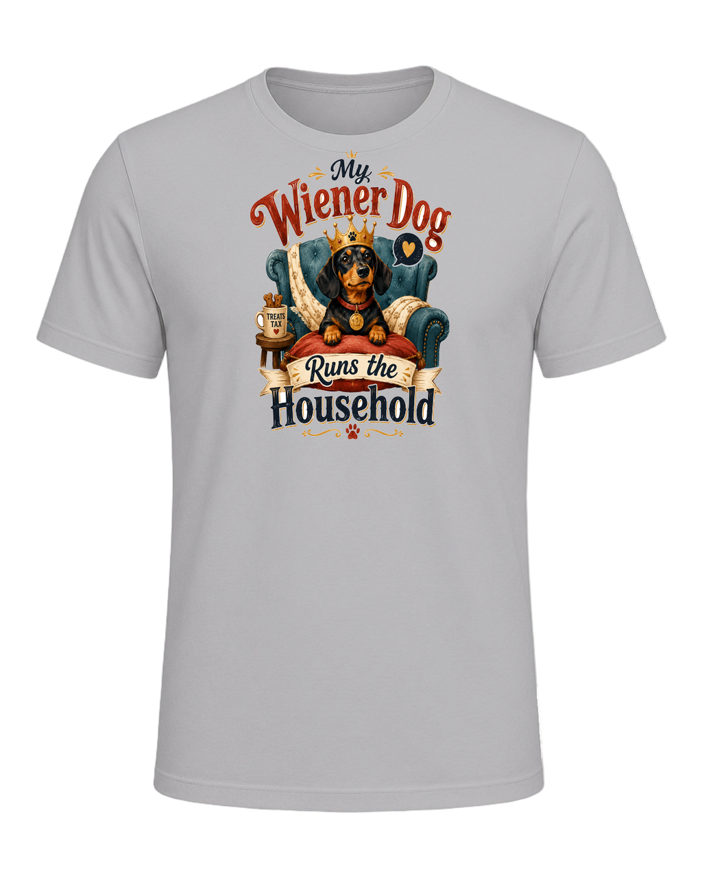 My Wiener Dog Runs the Household — Athletic Heather
