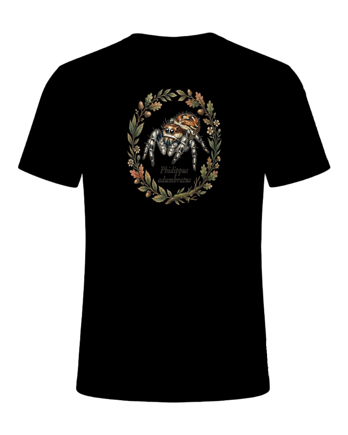 Jumping Spider Close-up Art — Black