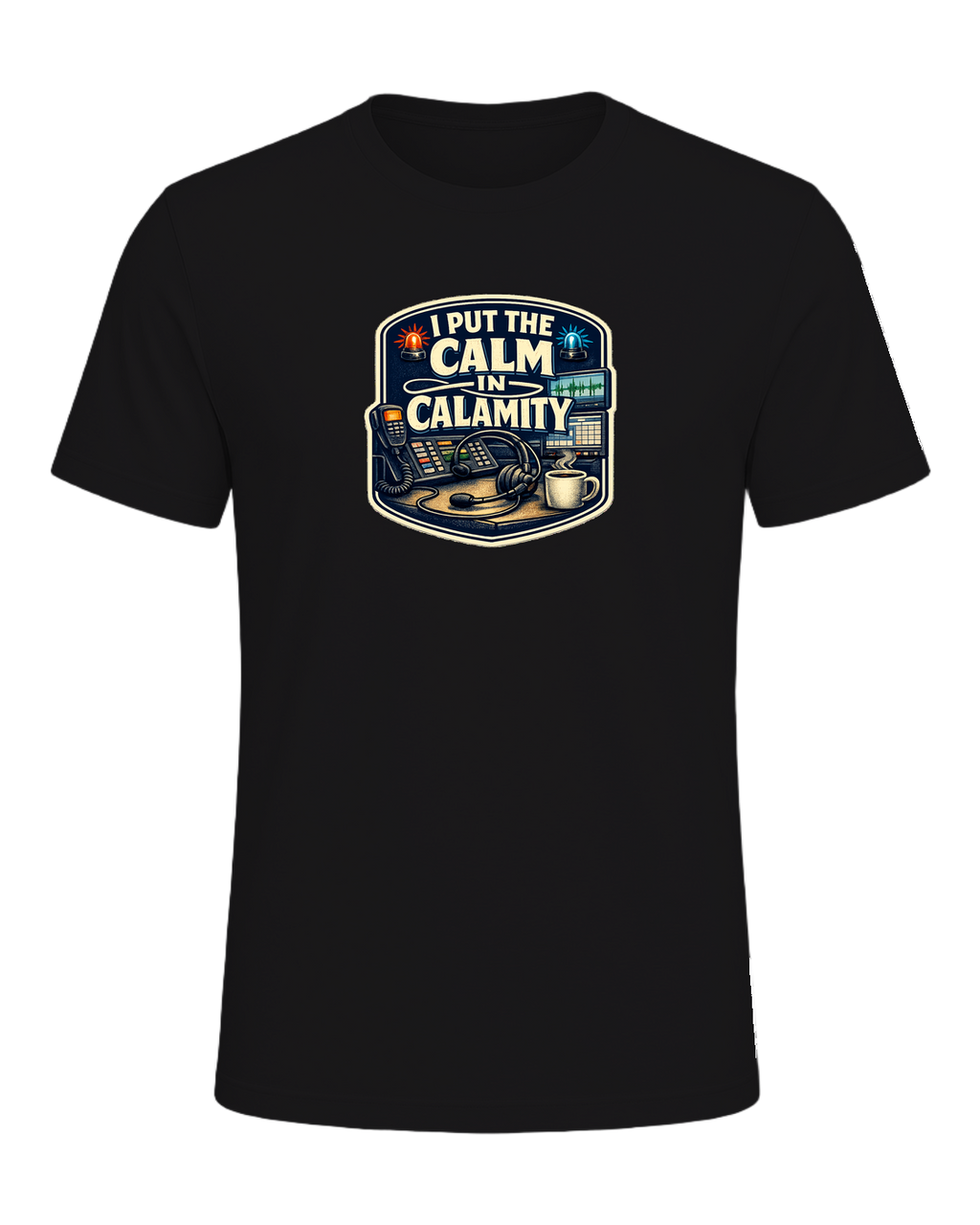 A funny 911 dispatcher tee for the calm voice in everyone else’s emergency. — Dark Grey Heather