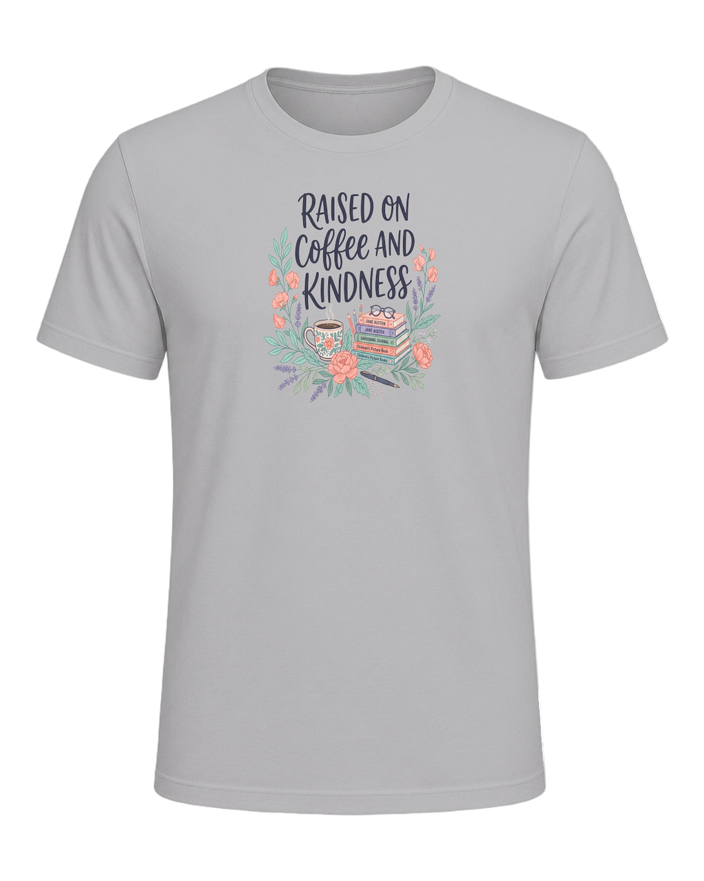 RAISED ON COFFEE AND KINDNESS — Athletic Heather