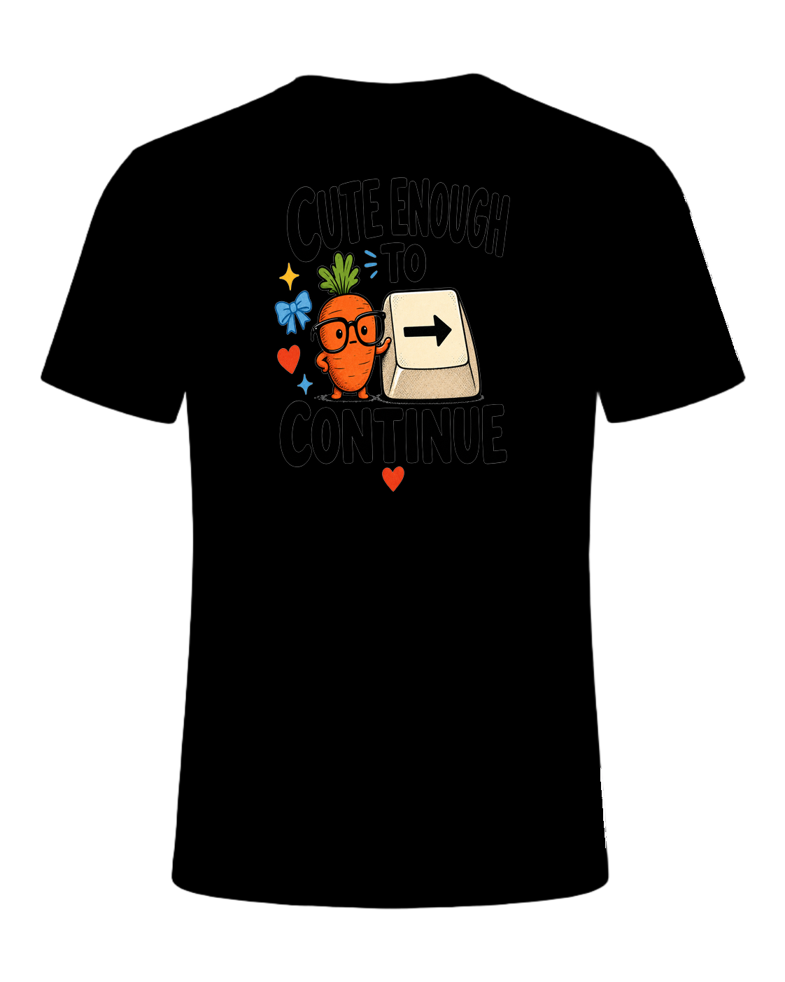 CUTE ENOUGH TO CONTINUE — Black