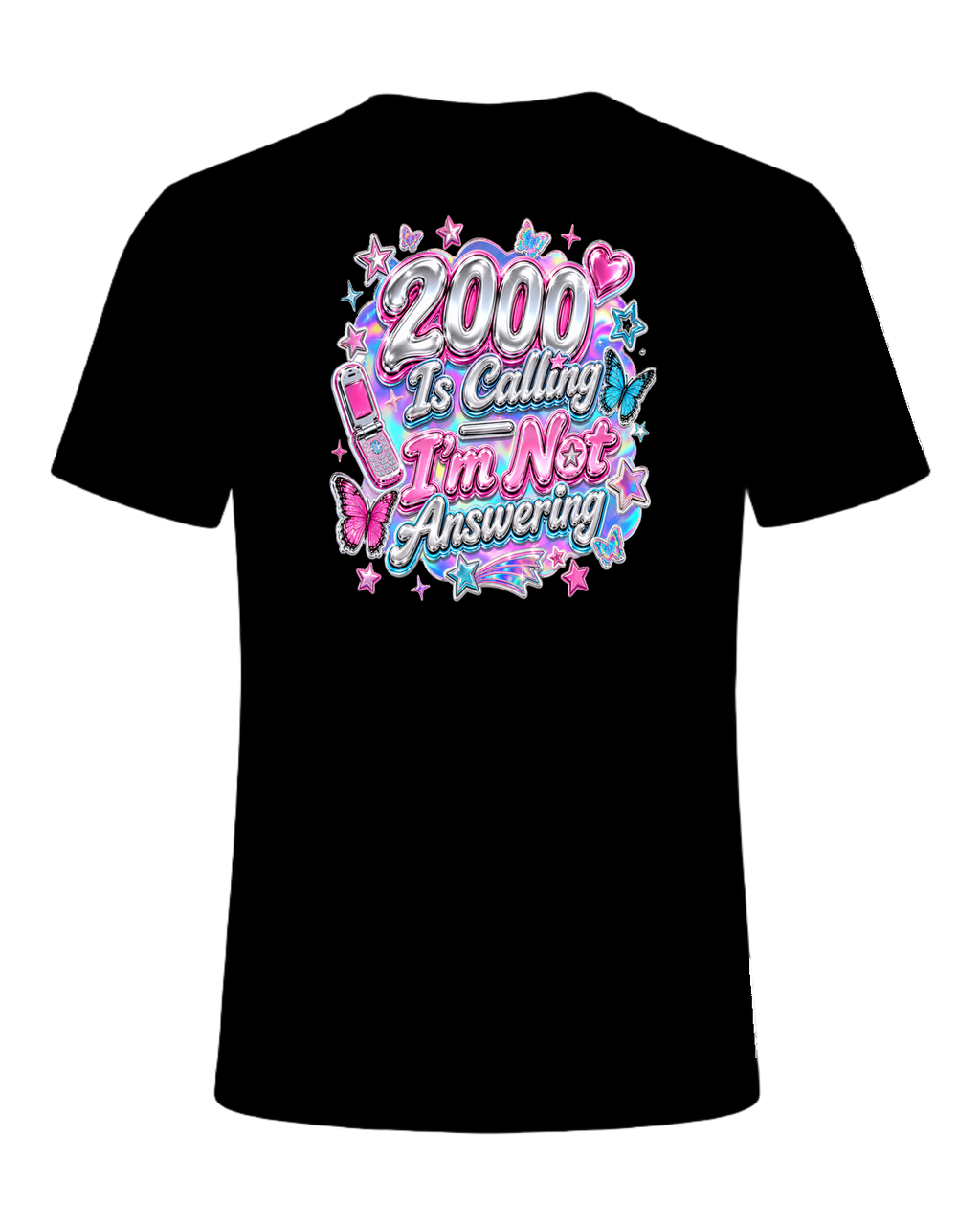 Y2K Chrome Style — Black