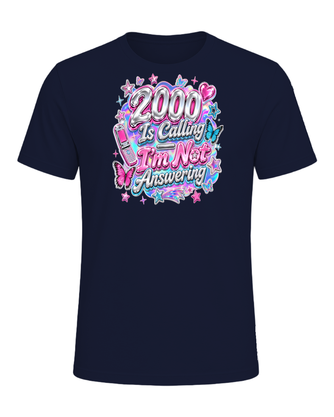 Y2K Chrome Style — Navy