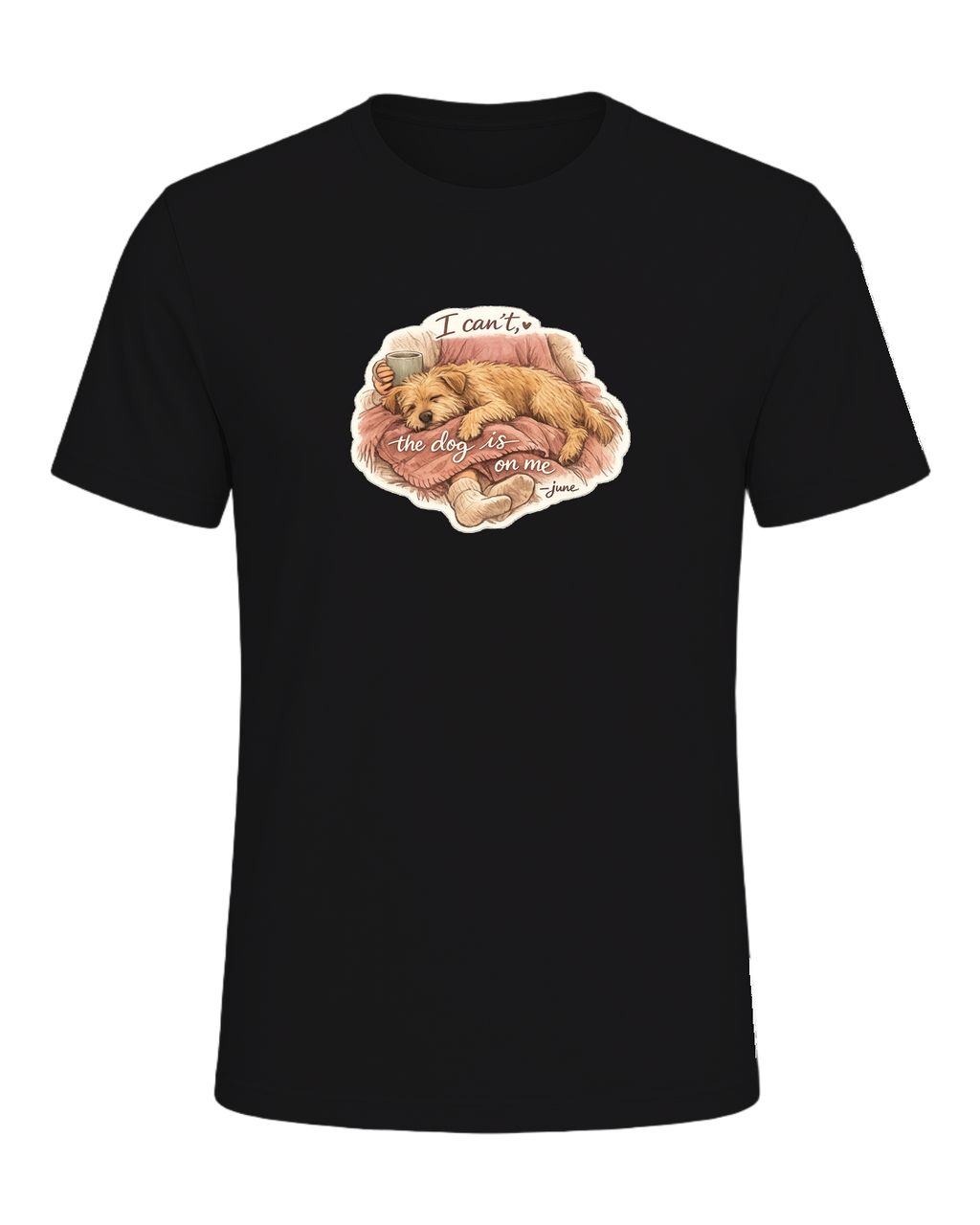 I Can't, The Dog Is On Me Tee — Dark Grey Heather