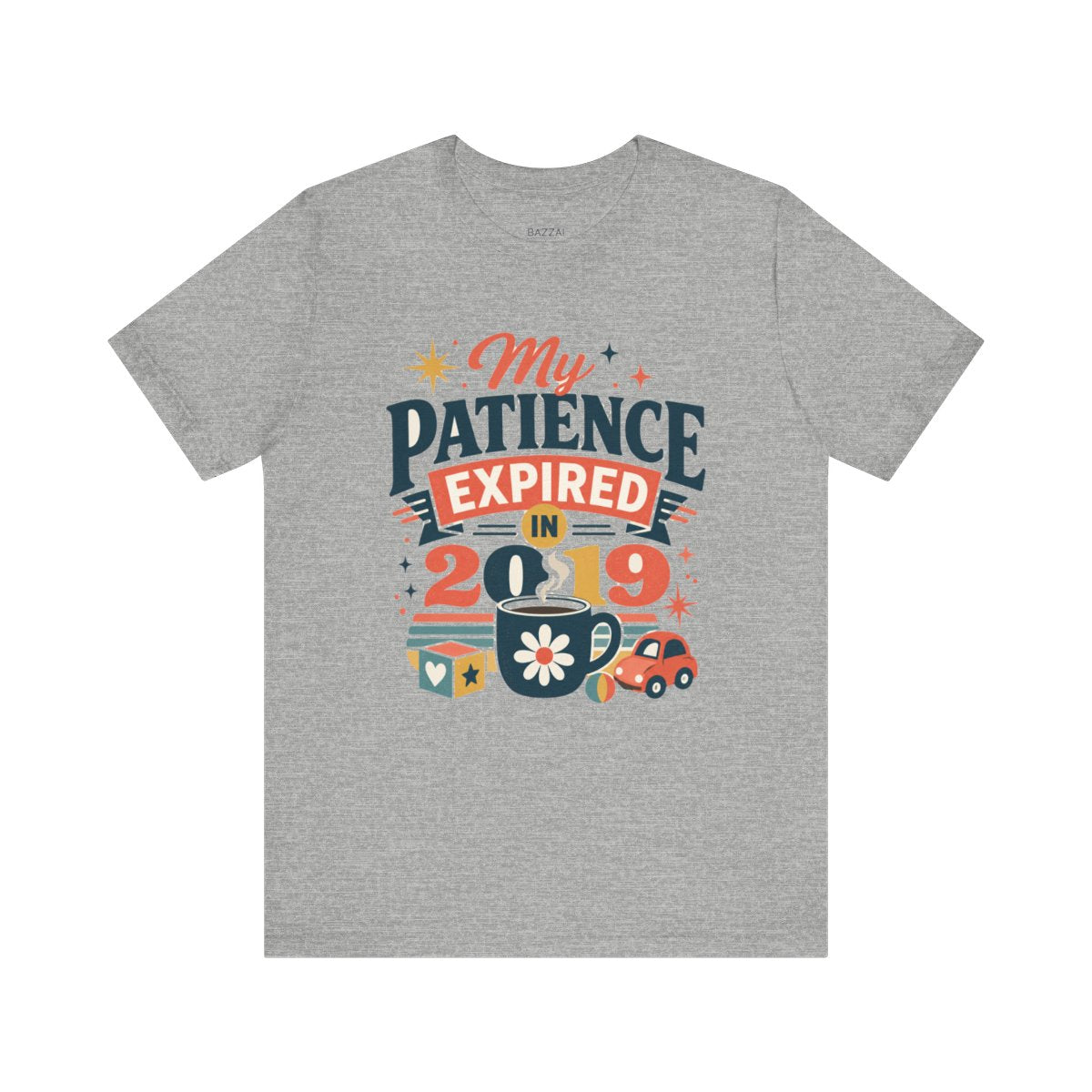 Tired Mom Gift T-Shirt — My Patience Expired in 2019 — mom chaos t-shirt design