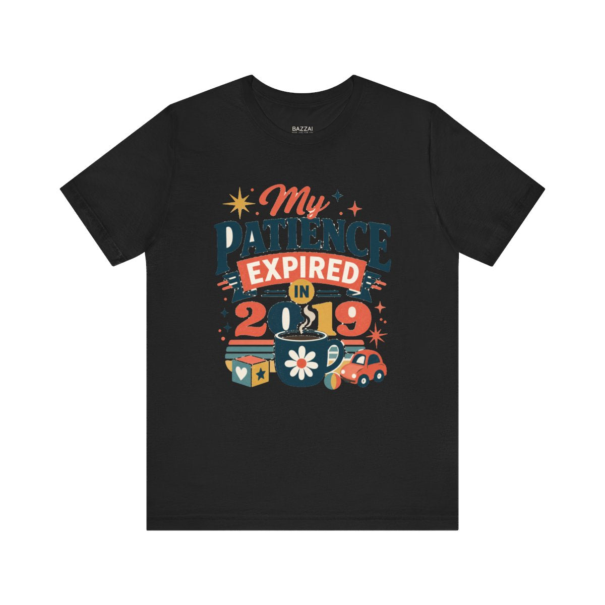 Tired Mom Gift T-Shirt — My Patience Expired in 2019 — mom chaos t-shirt design