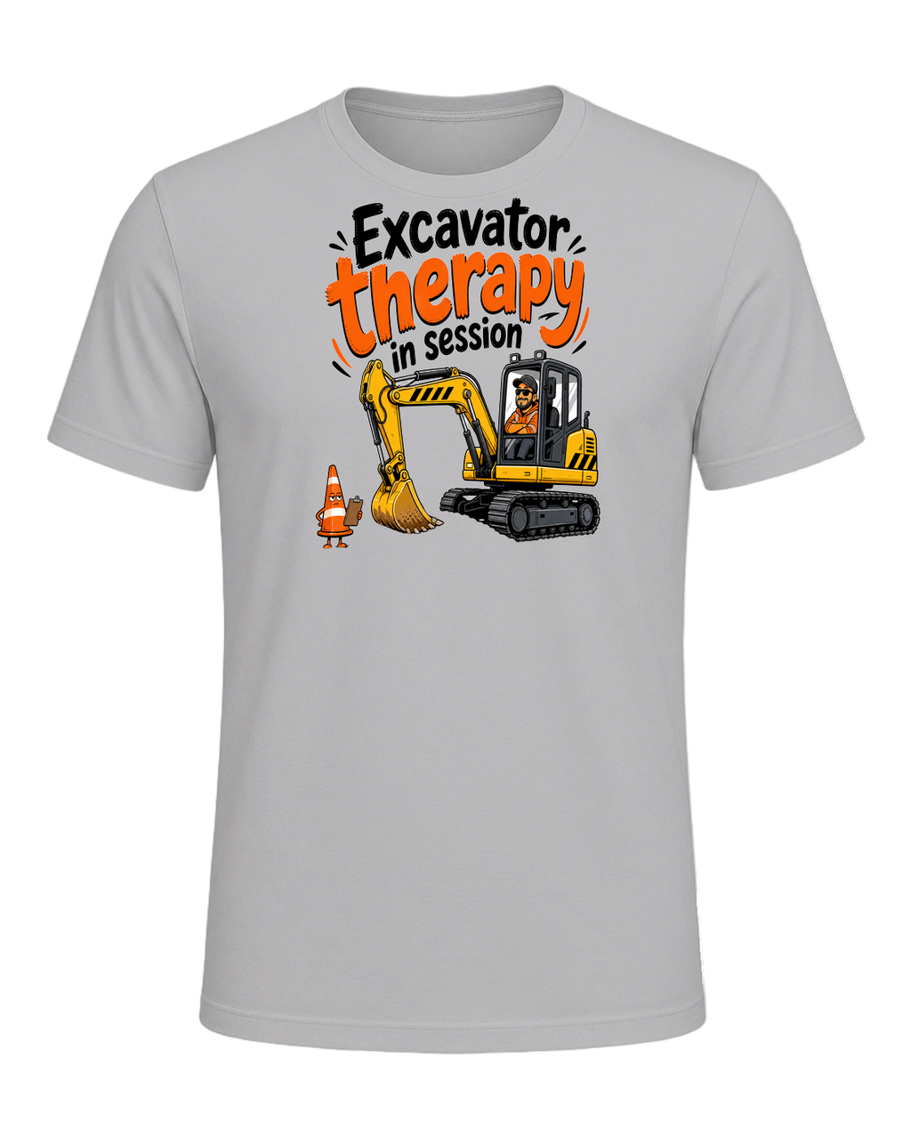 Excavator therapy in session — Athletic Heather