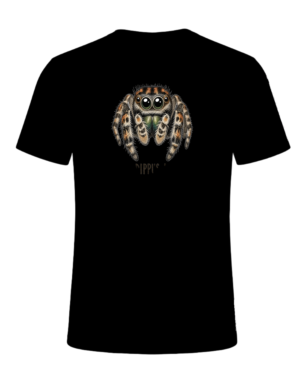 Jumping Spider Close-up Art — Black