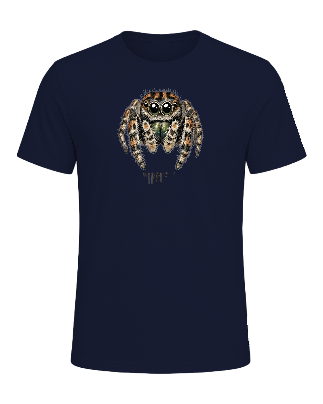 Jumping Spider Close-up Art — Navy