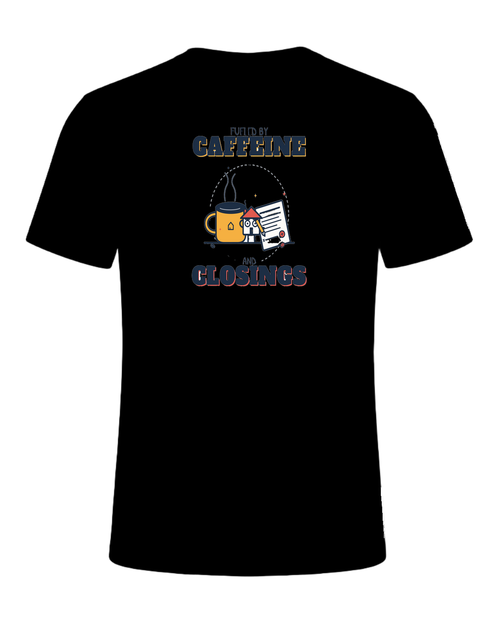 FUELED BY CAFFEINE AND CLOSINGS — Black