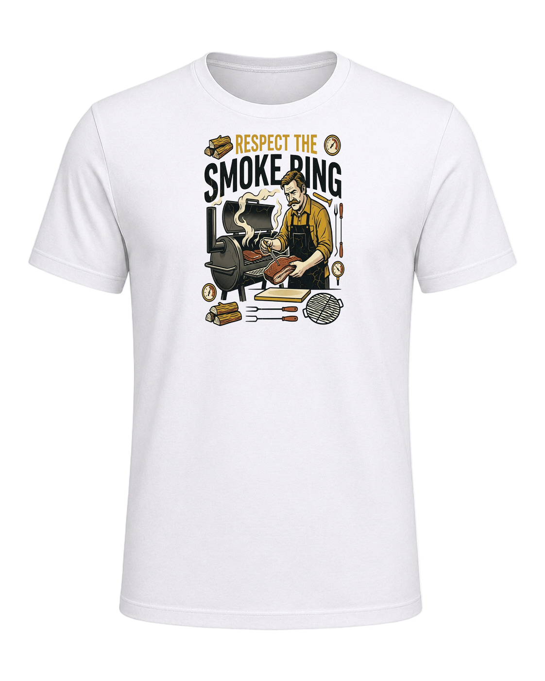 RESPECT THE SMOKE RING — White