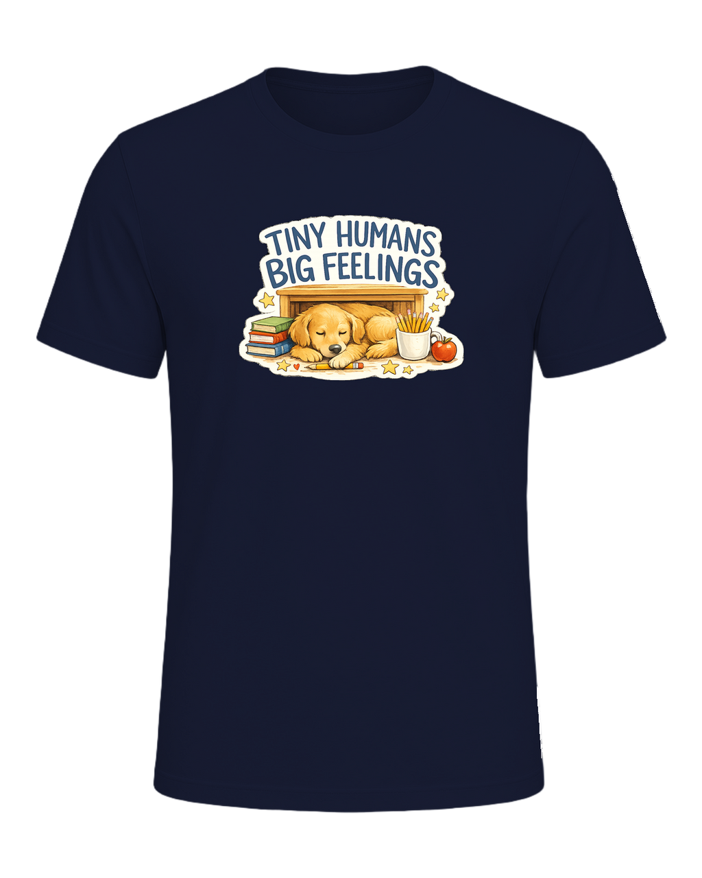 Tiny Humans Big Feelings Tee — Navy