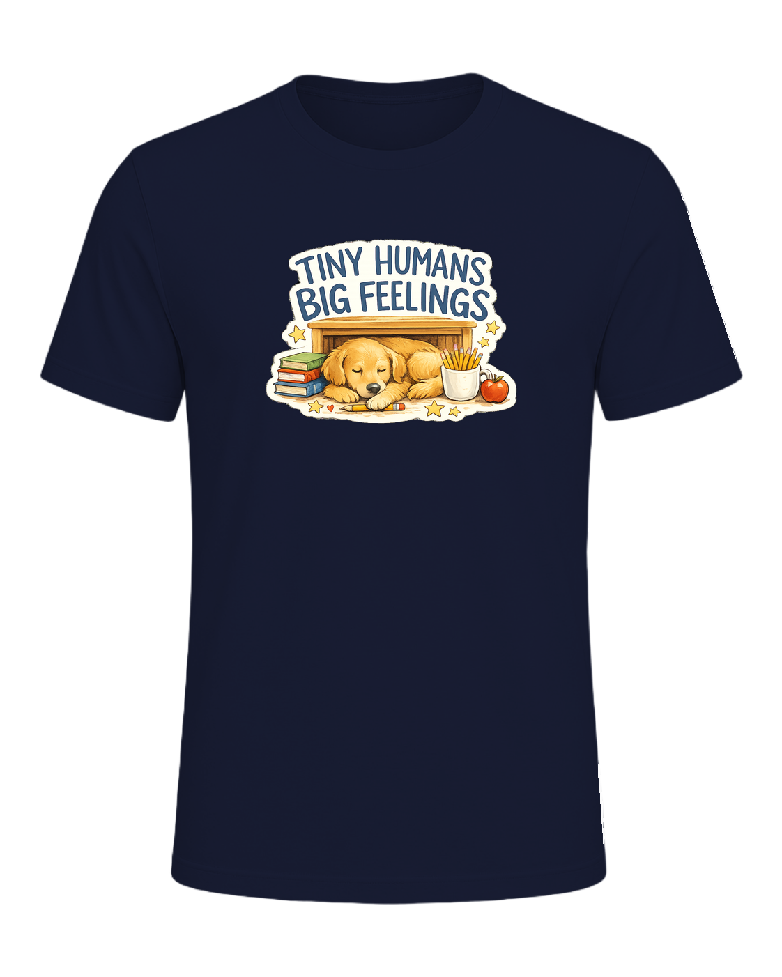 Tiny Humans Big Feelings Tee — Navy