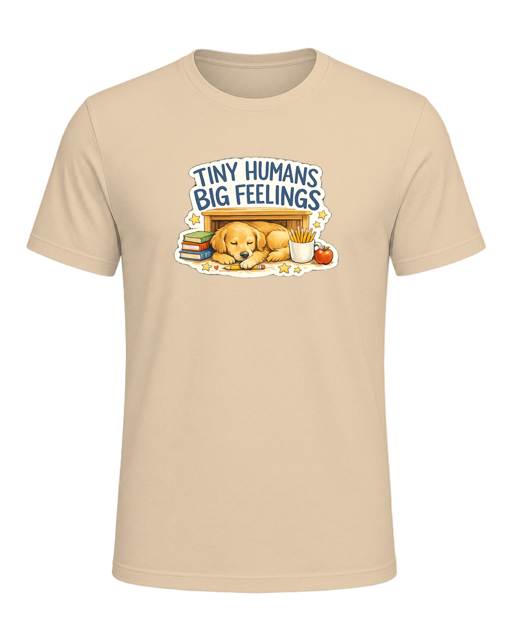 Tiny Humans Big Feelings Tee — Soft Cream