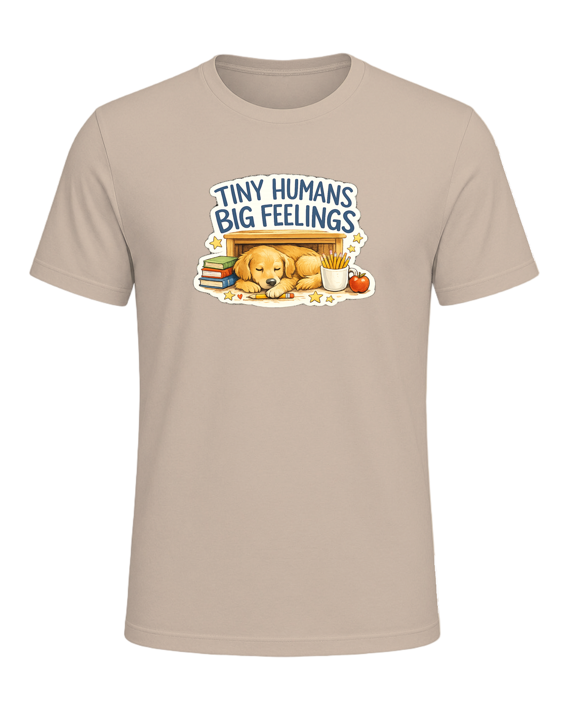 Tiny Humans Big Feelings Tee — Tan