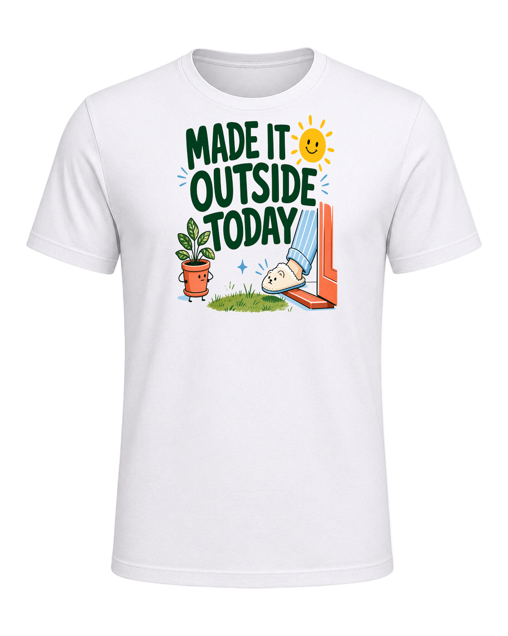 MADE IT OUTSIDE TODAY — White