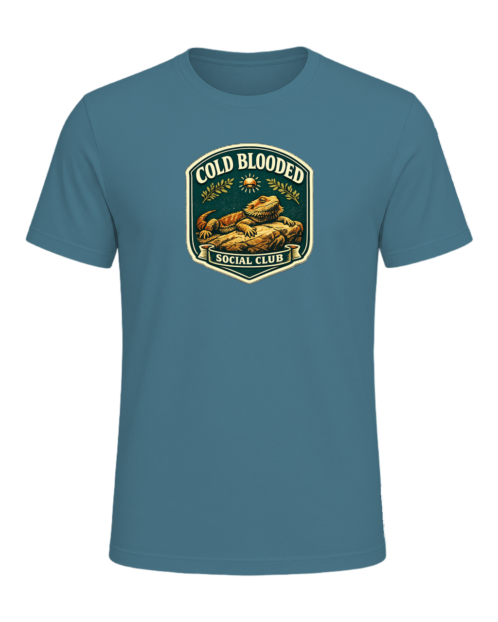 Cold Blooded Social Club Tee — Heather Deep Teal