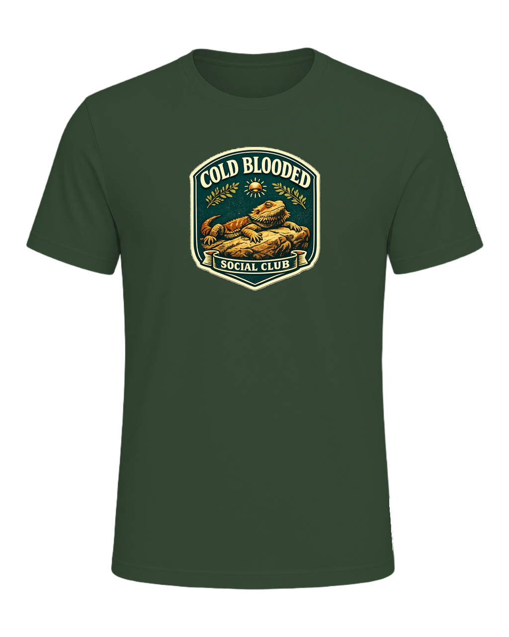 Cold Blooded Social Club Tee — Heather Forest