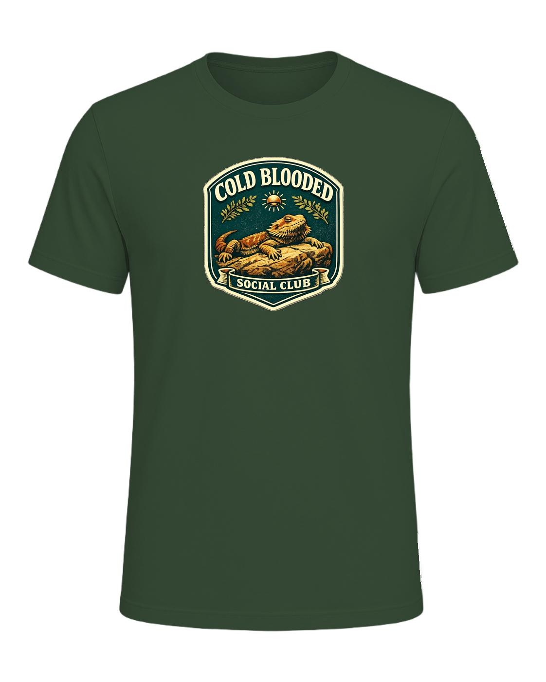 Cold Blooded Social Club Tee — Heather Forest