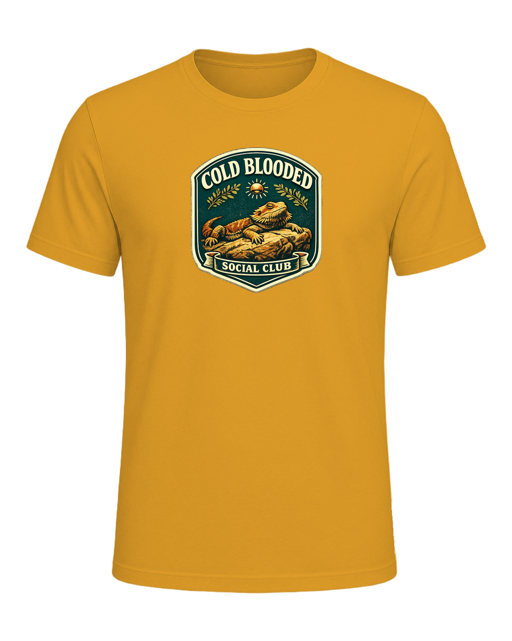 Cold Blooded Social Club Tee — Mustard