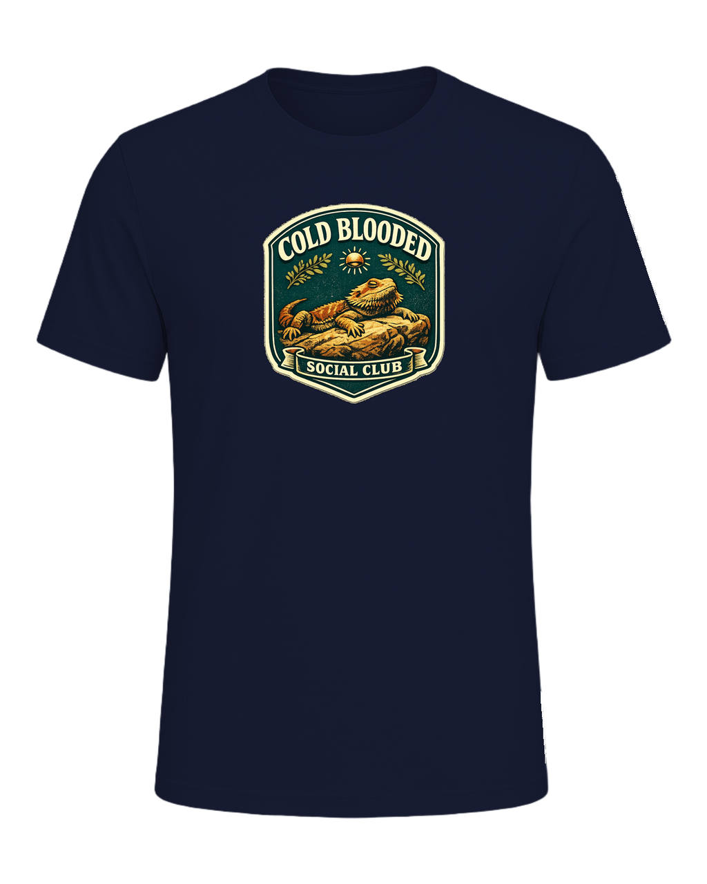 Cold Blooded Social Club Tee — Navy