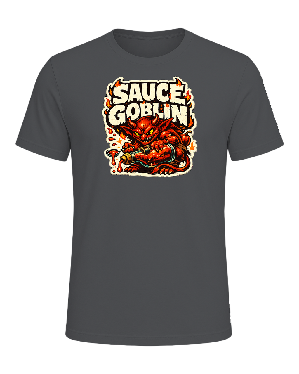 Sauce Goblin Tee — Asphalt