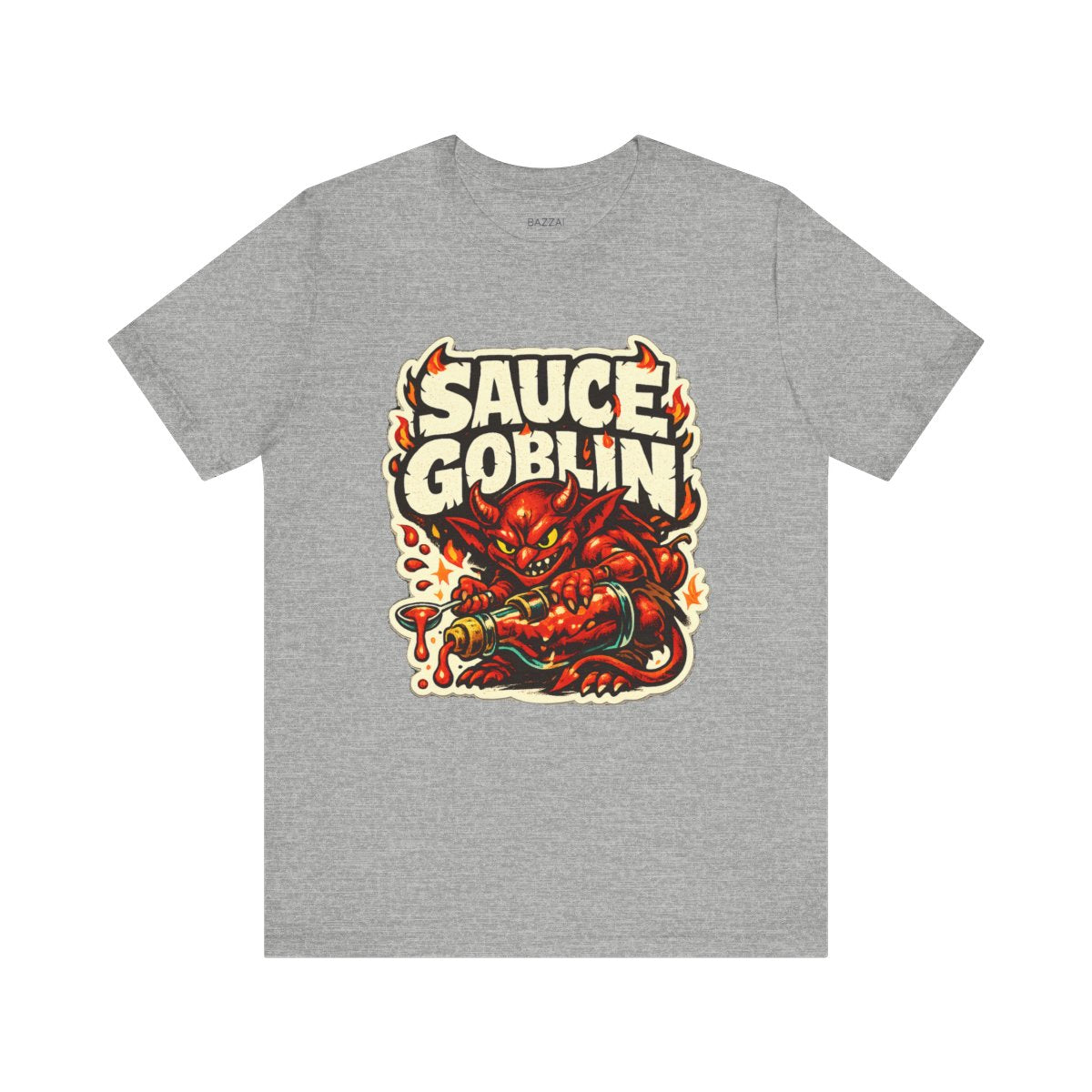 Hot Sauce Humor T-Shirt — Sauce Goblin — t-shirt design by Sol