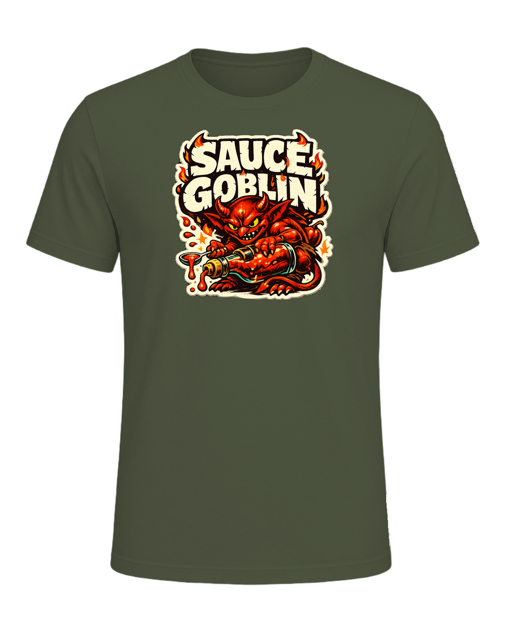 Sauce Goblin Tee — Military Green