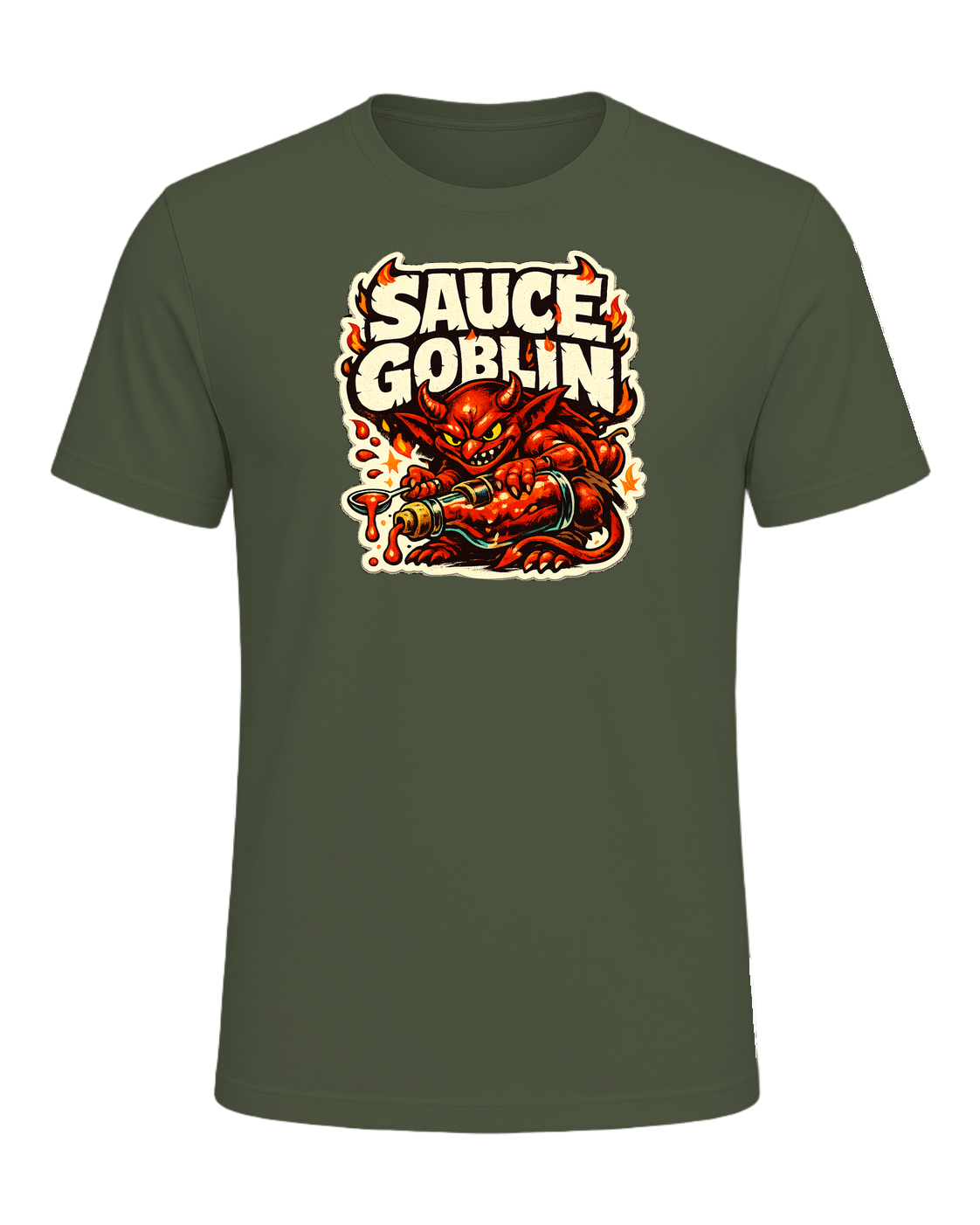 Sauce Goblin Tee — Military Green