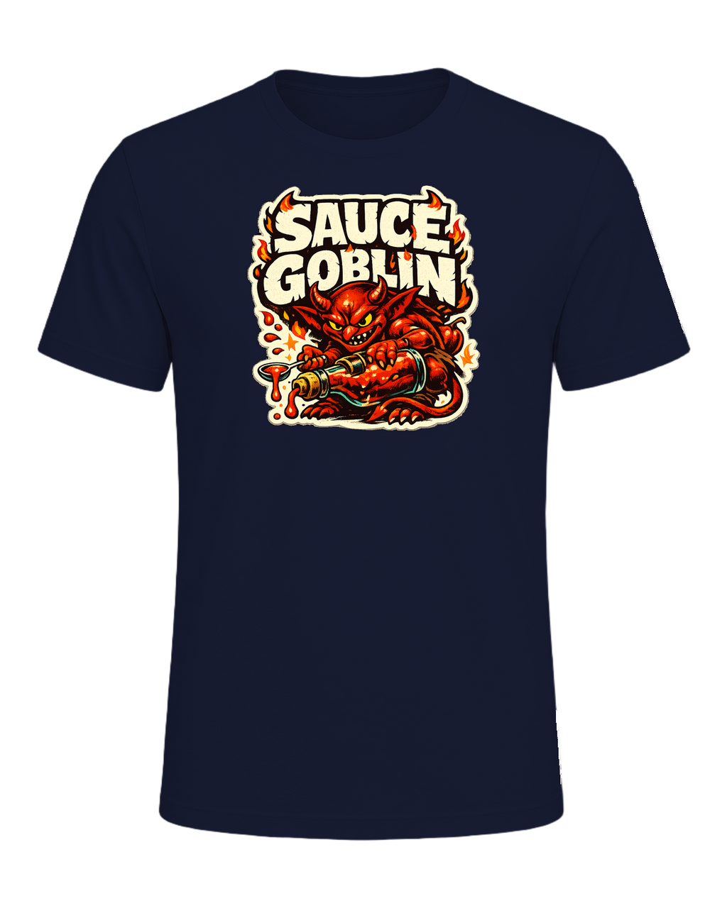 Sauce Goblin Tee — Navy
