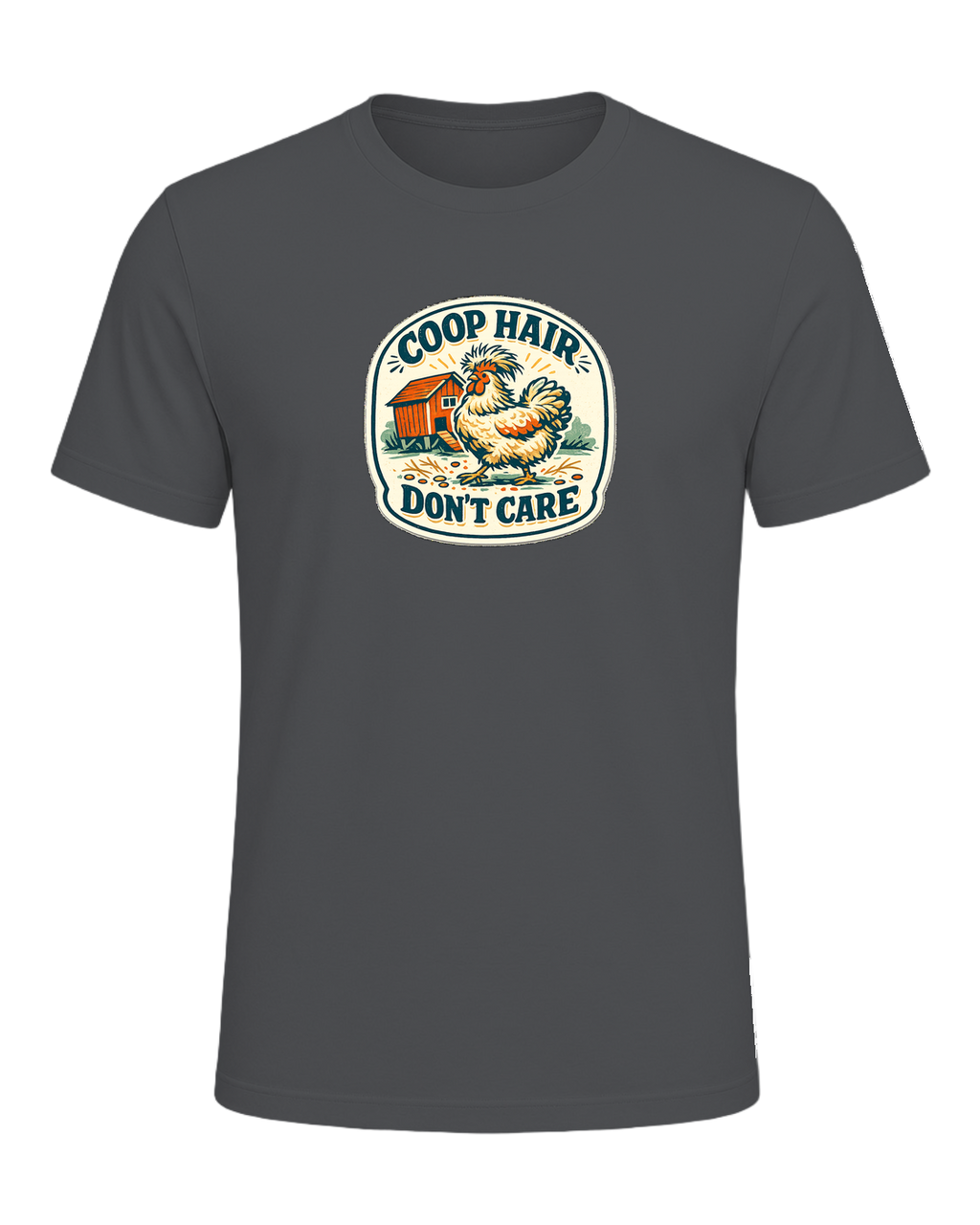 Coop Hair, Don’t Care Tee — Asphalt