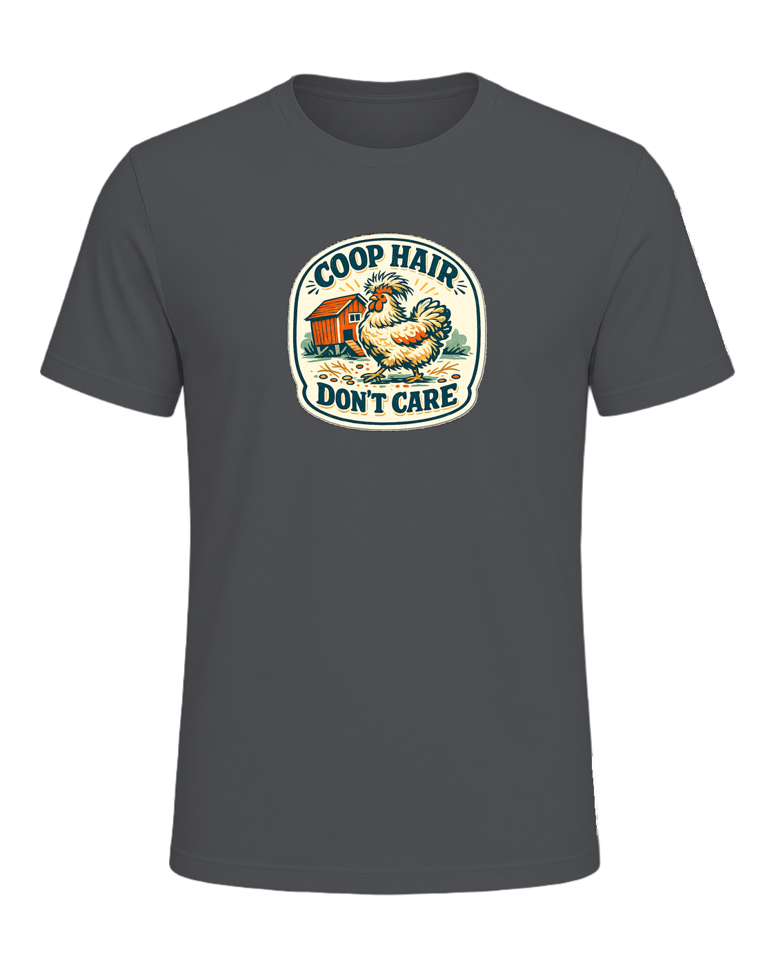 Coop Hair, Don’t Care Tee — Asphalt