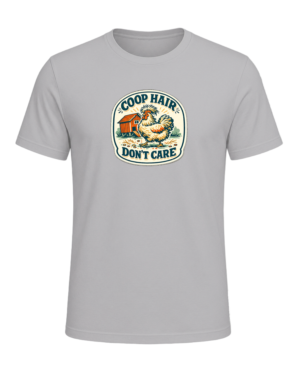Coop Hair, Don’t Care Tee — Athletic Heather