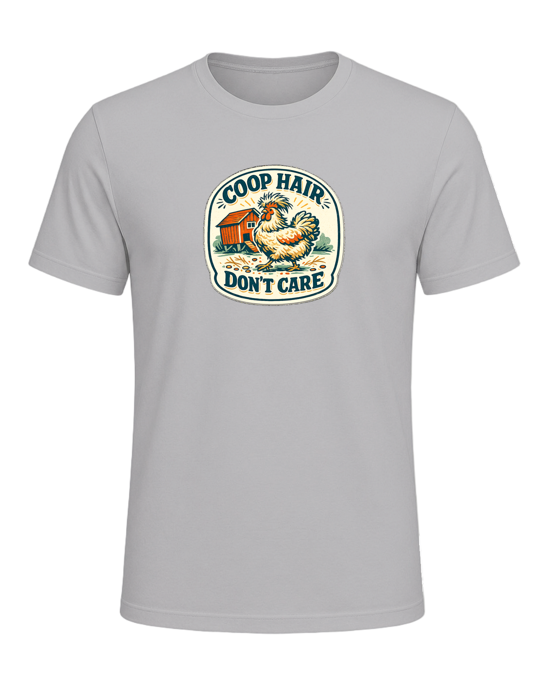 Coop Hair, Don’t Care Tee — Athletic Heather