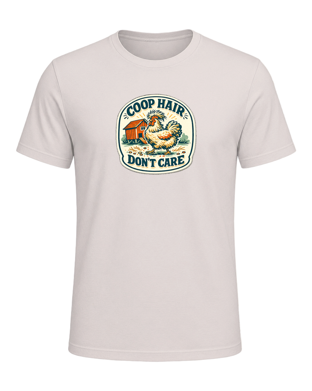 Coop Hair, Don’t Care Tee — Heather Dust
