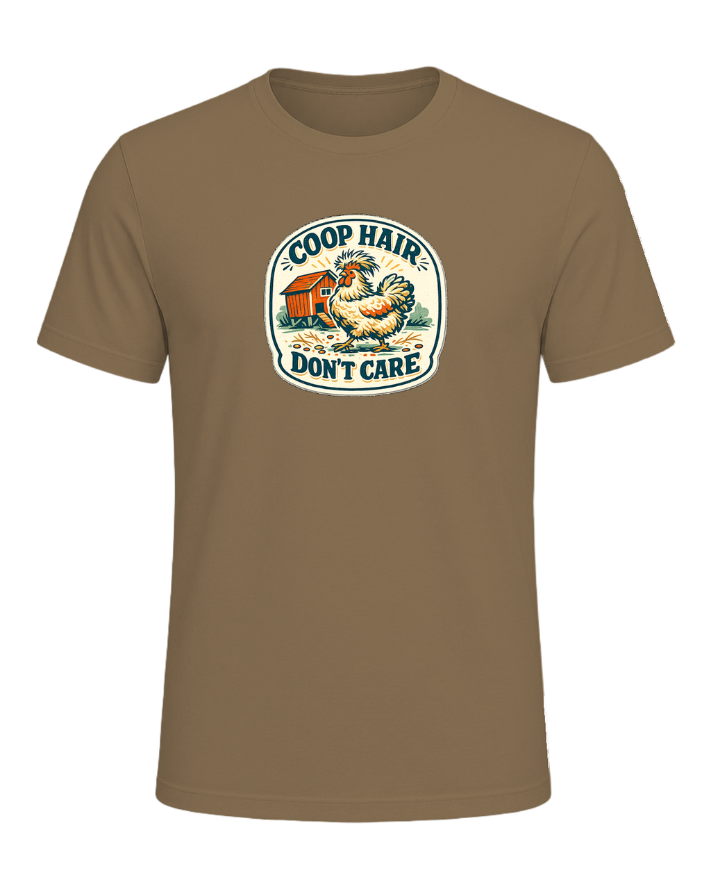 Coop Hair, Don’t Care Tee — Heather Olive