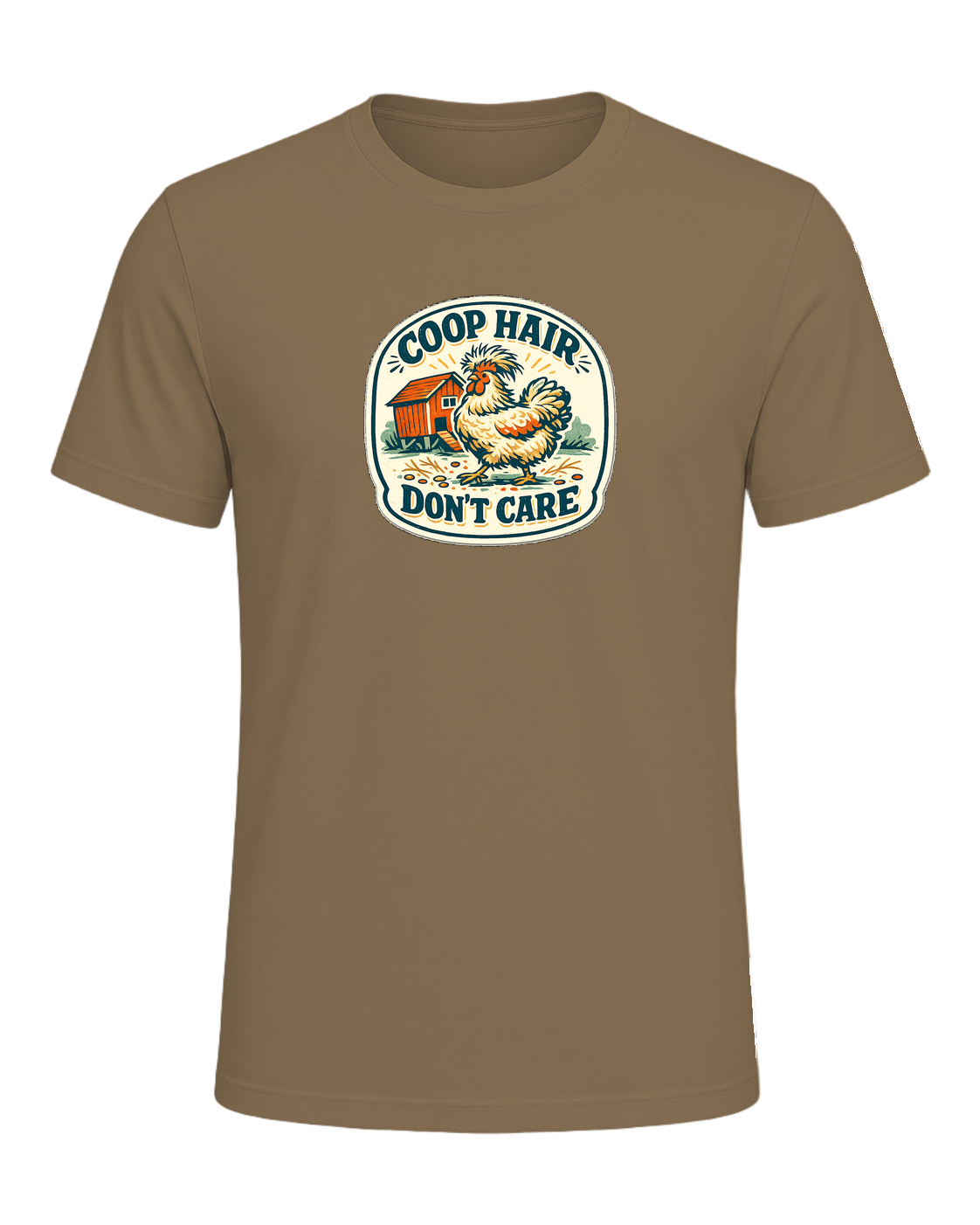 Coop Hair, Don’t Care Tee — Heather Olive