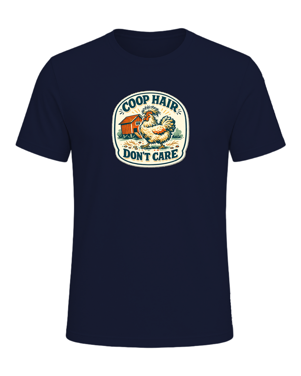 Coop Hair, Don’t Care Tee — Navy