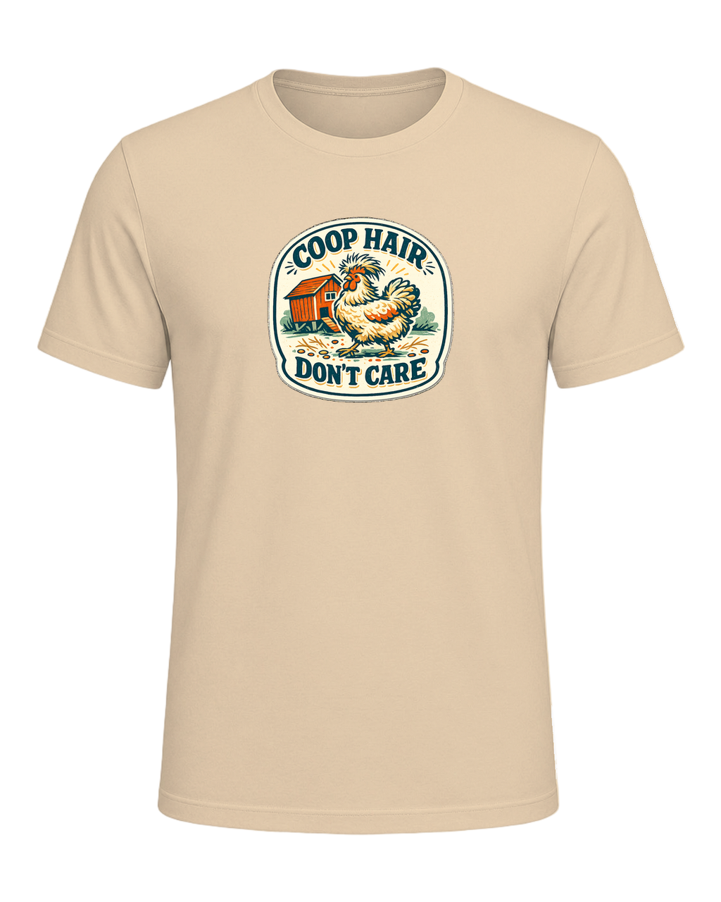 Coop Hair, Don’t Care Tee — Soft Cream