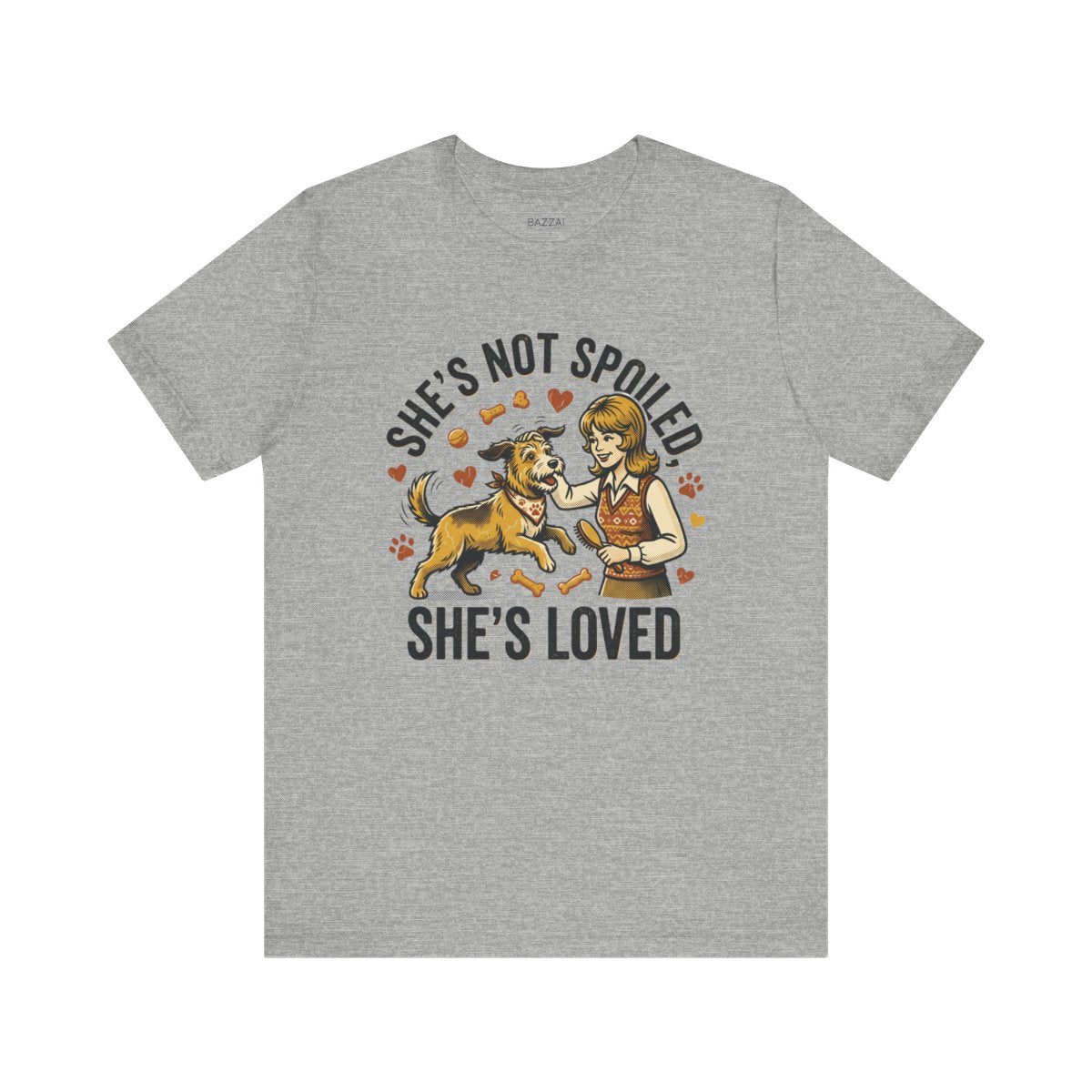 Spoiled Dog Mom T-Shirt — She's Not Spoiled, She's Loved — dog mom t-shirt design