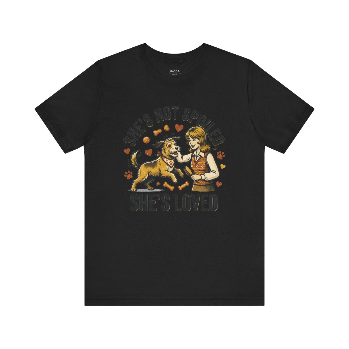 Spoiled Dog Mom T-Shirt — She's Not Spoiled, She's Loved — dog mom t-shirt design