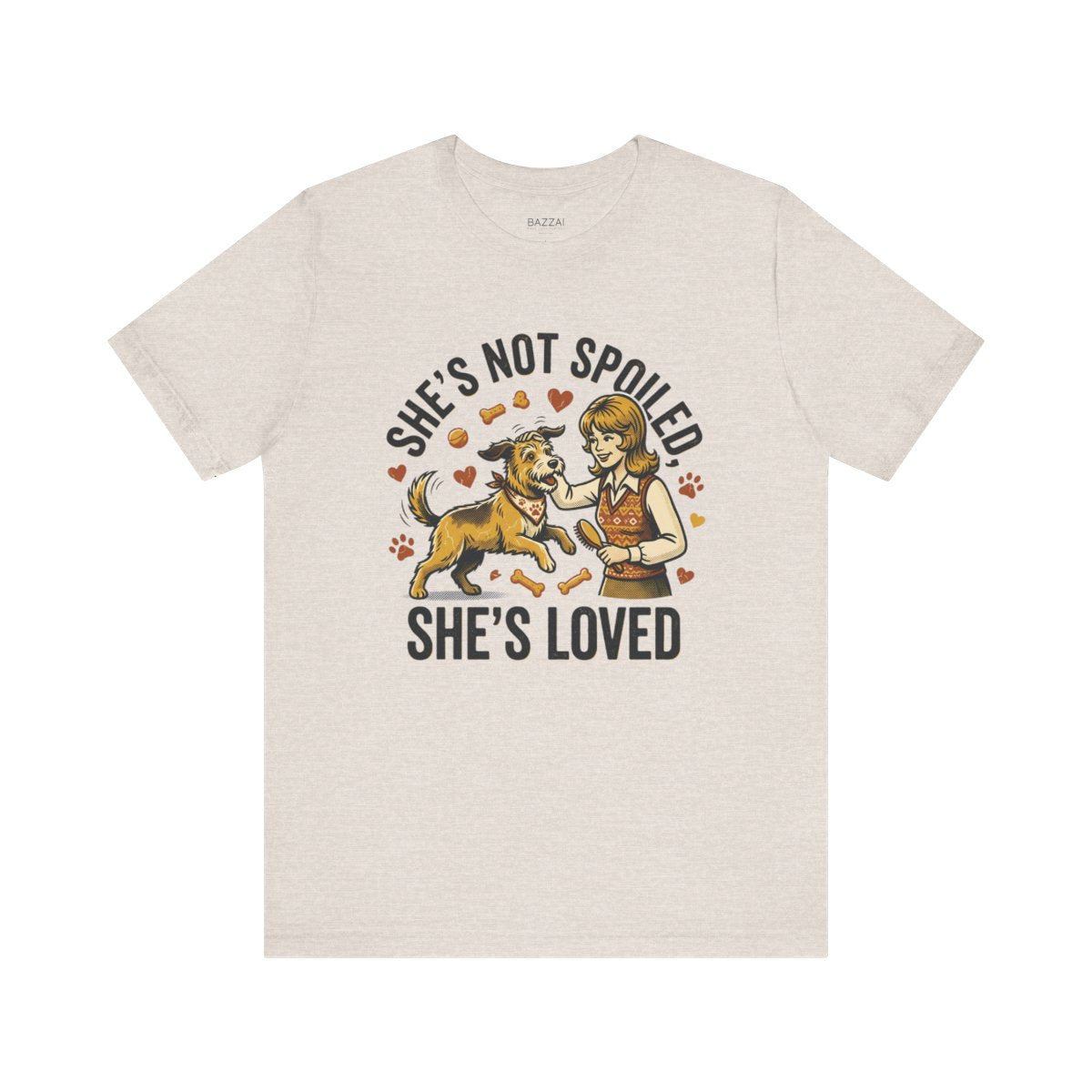 Spoiled Dog Mom T-Shirt — She's Not Spoiled, She's Loved — dog mom t-shirt design